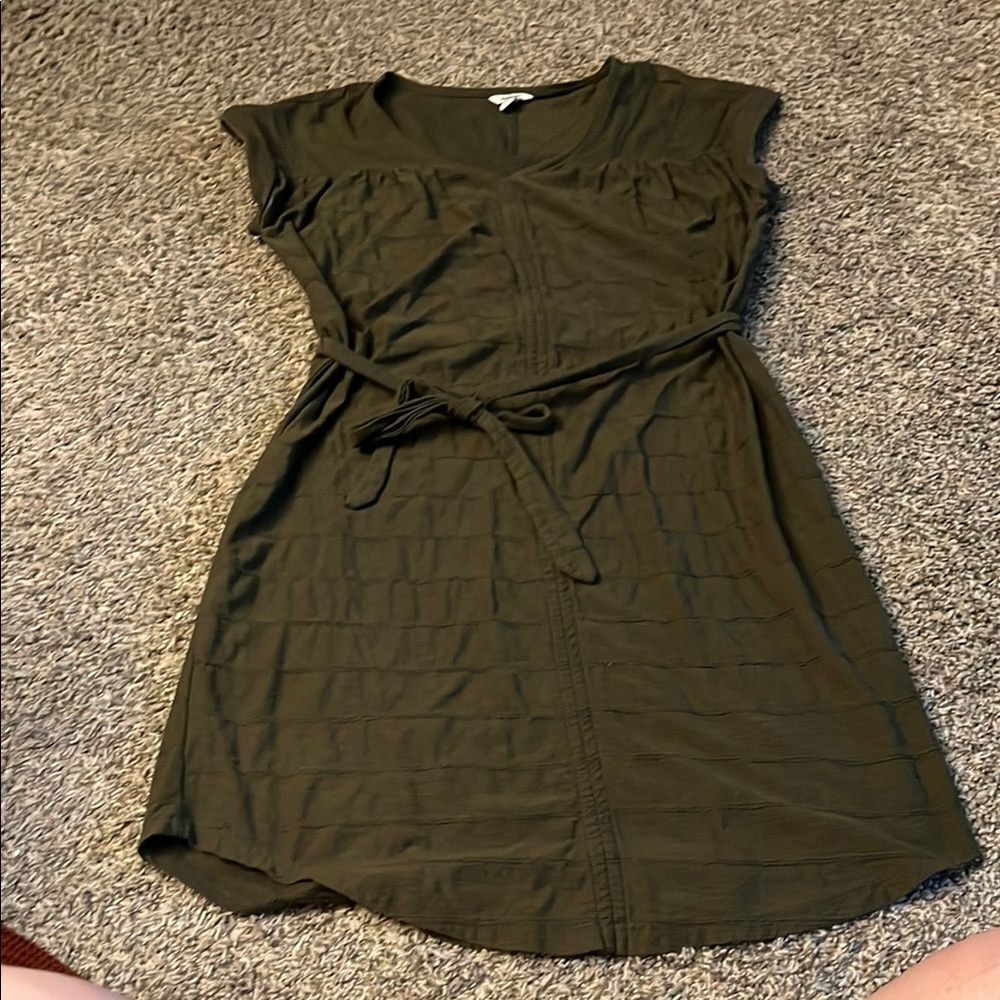 Sonoma Green Tie Front Sundress